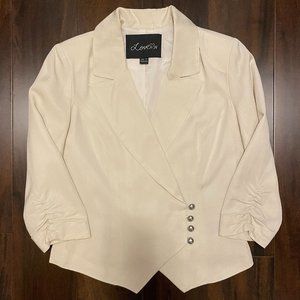 Love 21 Forever21 Asymmetrical Cream Blazer Size XS